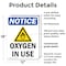 Signmission Oxygen In Use, 12 in W x Rectangle, Plastic OS-2PACK-NS-P-1218-V-17098 - alternate 2